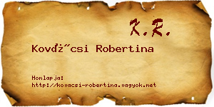 Kovácsi Robertina névjegykártya