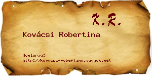 Kovácsi Robertina névjegykártya